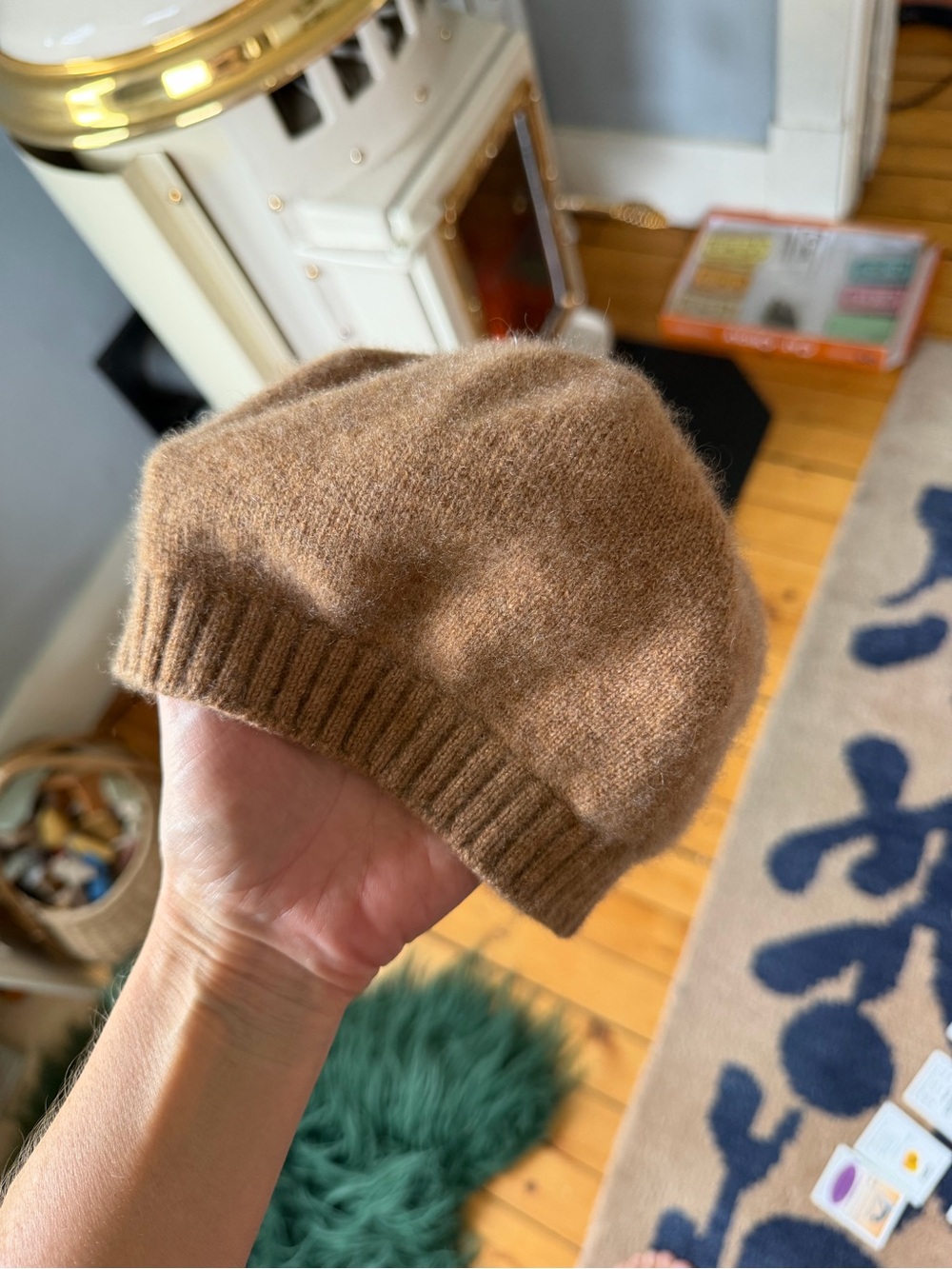 Hermes Paris Baby cashmere Soft Knit Beret in Brown made in Italy